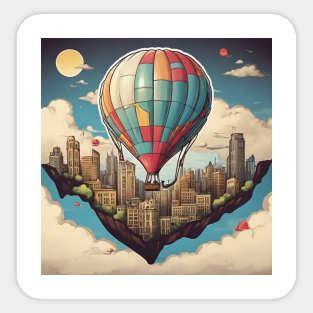 Air Balloon Aircraft Sky Wings Travelling Airport Wing Sticker